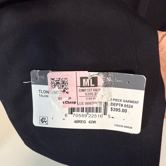 Van Heusen Classic-Fit Suit Jacket Size 48R  42W Blue NEW - Picture 3 of 4